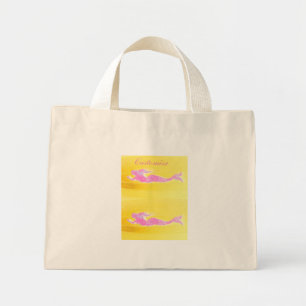 Mini Tote Bag sirènes roses sous-marines nageant