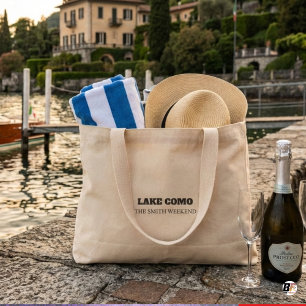 Mini Tote Bag Sur mesure Lac Côme Les Smith Week-end Personnalis