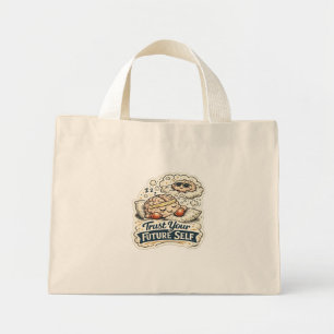 Mini Tote Bag T-shirt pour hommes avec graphique de squelette ré