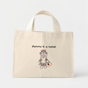 Mini Tote Bag T-shirts et cadeaux de l'infirmière de singe de ch