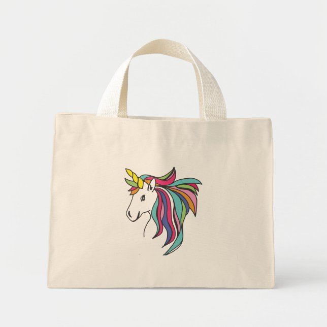 Mini Tote Bag Unicorne (Devant)