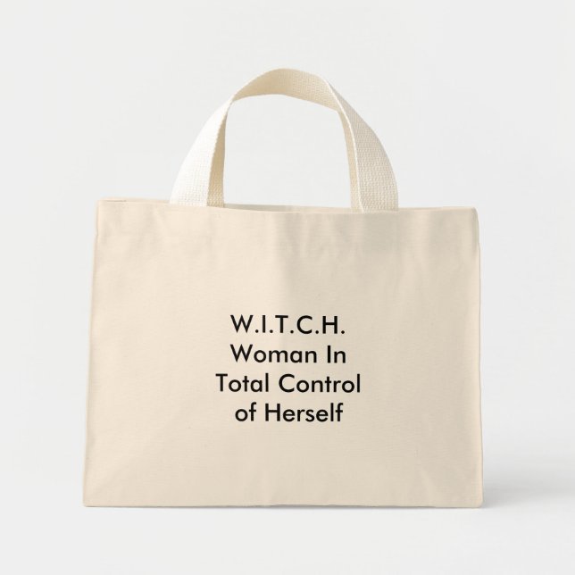 Mini Tote Bag W.I.T.C.H.Femme sous contrôle total (Devant)