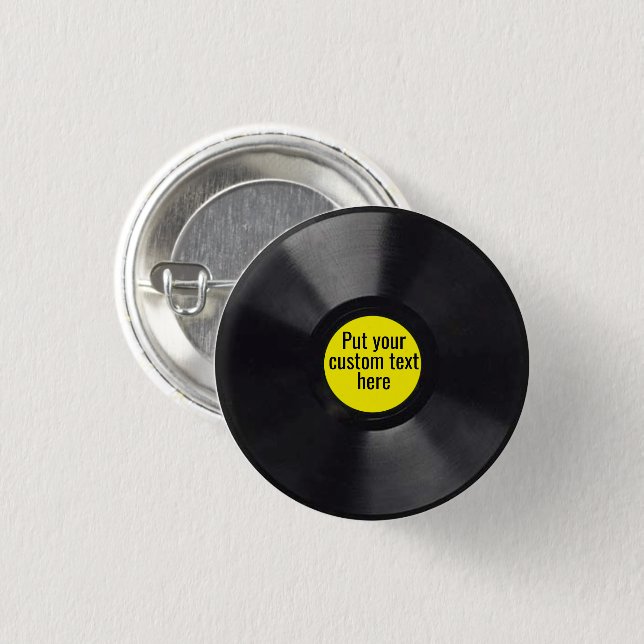 Mini Vinyl LP Button (Front & Back)