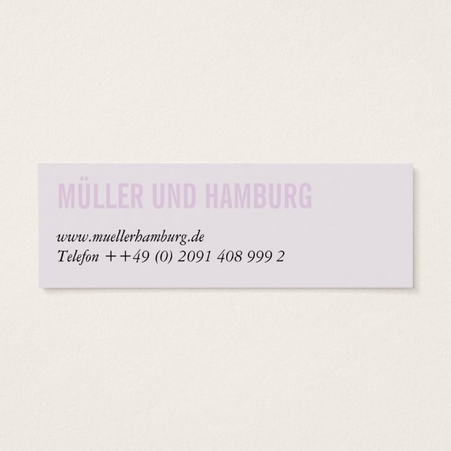Mini Visitenkarten queerformat (Back)