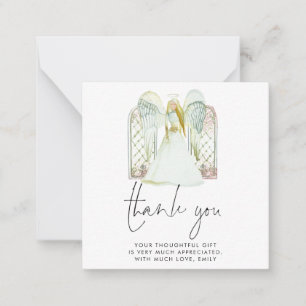 MINI   Whimsical Angel White Thank You Card