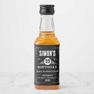 Mini Whiskey Botlle Label - Vintage Liquor Label