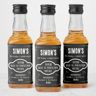 Mini Whiskey Botlle Label - Vintage Liquor Label