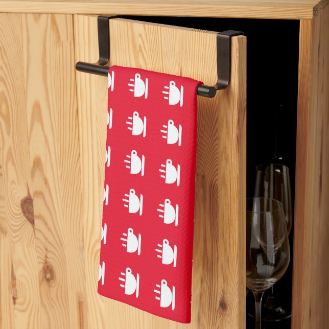 Mini White Cup Of Java Repeat Kitchen Towel (Thirds Fold)