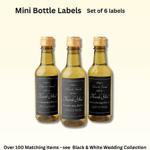 Mini Wine Bottle - Food & Beverage Label Set