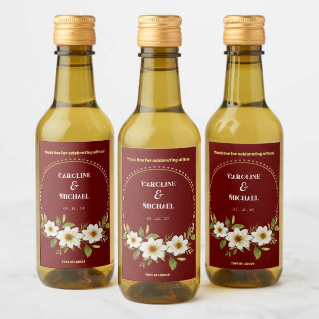 Mini Wine Wedding Party  Label (Bottles)