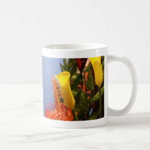 mini yellow calla lilies coffee mug