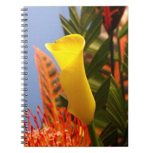 mini yellow calla lily notebook