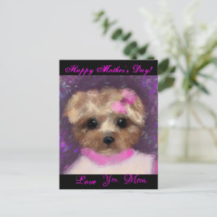 MINI YORKIE POO POSTCARD