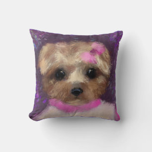 MINI YORKIE POO THROW PILLOW