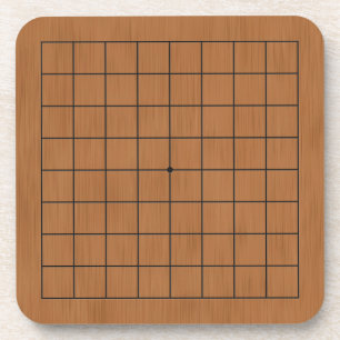 Miniature 9x9 Goban Brown Wood Texture Coaster