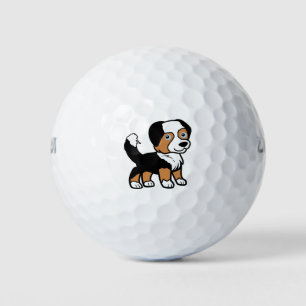 Miniature American Shepherd Black Tri with Tail Golf Balls