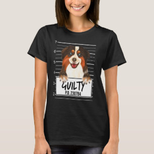 Miniature American Shepherd Mugshot Guilty Dog T-Shirt