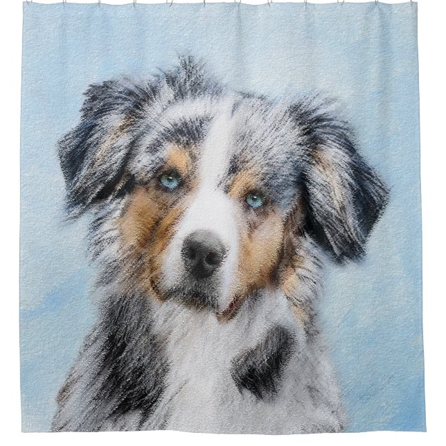Miniature American Shepherd Painting - Dog Art (Front)