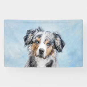 Miniature American Shepherd Painting - Dog Art Banner