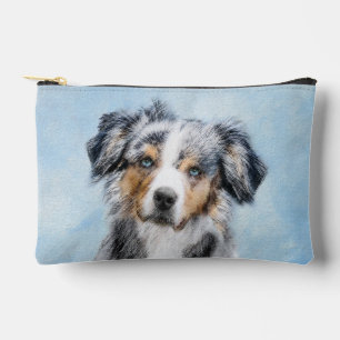 Miniature American Shepherd Painting MAS Dog Art Accessory Pouch