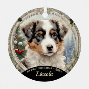 Miniature American Shepherd Puppy Ornament