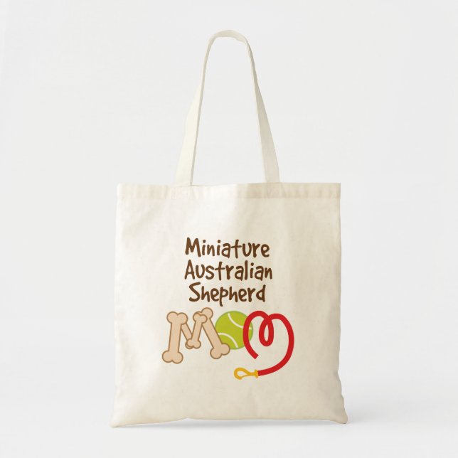 Miniature Australian Shepherd Dog Breed Mom Gift Tote Bag (Front)
