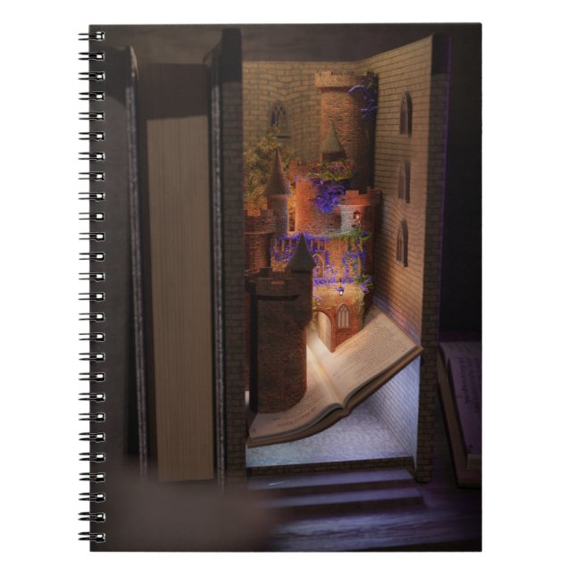 Miniature book nook diorama - magic castle (Front)