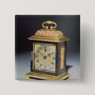 Miniature bracket clock 2 inch square button