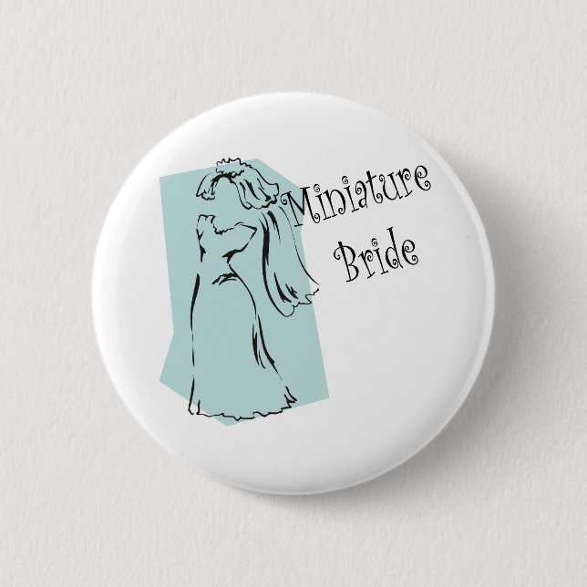 Miniature Bride Junior Bride Button (Front)
