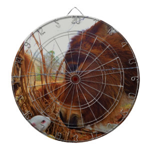 Miniature Brown horse & Easter Bunny Dartboard