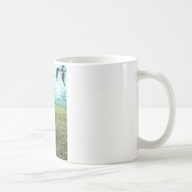 Miniature Brown horse Valentine Heart Coffee Mug (Right)