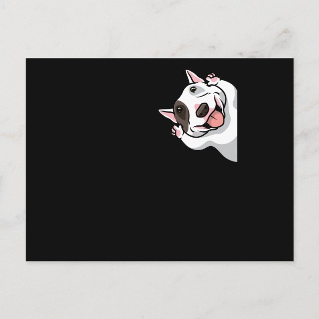 Miniature Bull Terrier Dog Funny Postcard (Front)