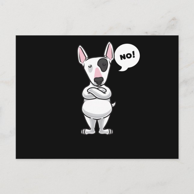 Miniature Bull Terrier Dog Postcard (Front)