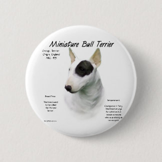 Miniature Bull Terrier History Design 2 Inch Round Button