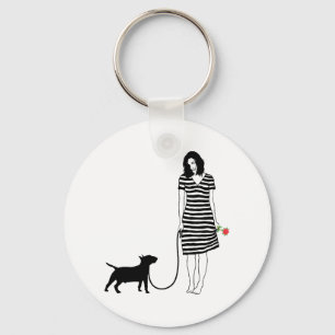 Miniature Bull Terrier Keychain
