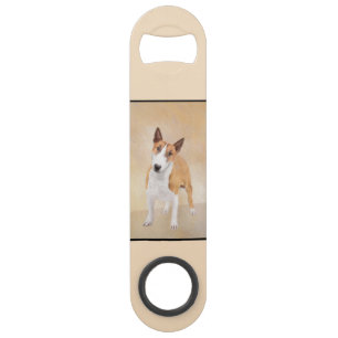 Miniature Bull Terrier Painting - Cute Original Do Bar Key