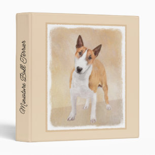 Miniature Bull Terrier Painting - Cute Original Do Binder