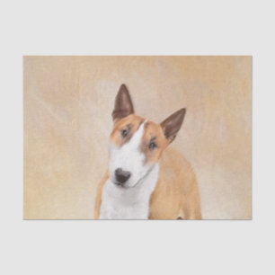 Miniature Bull Terrier Painting - Cute Original Do Tissue Paper