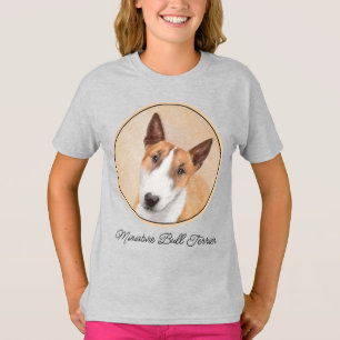Miniature Bull Terrier Painting - Original Dog Art T-Shirt
