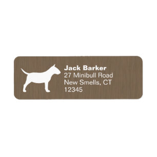 Miniature Bull Terrier Silhouette Adresse de retou