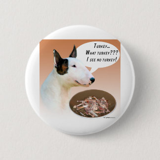 Miniature Bull Terrier Turkey 2 Inch Round Button