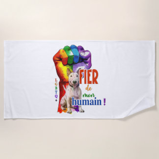 Miniature Bullterrier dog Beach Towel