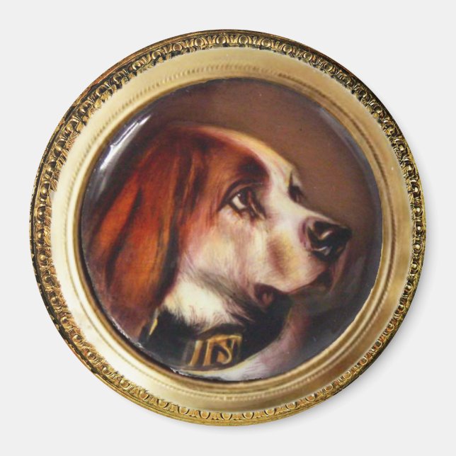MINIATURE DOG PORTRAITS Bloodhound Magnet (Front)