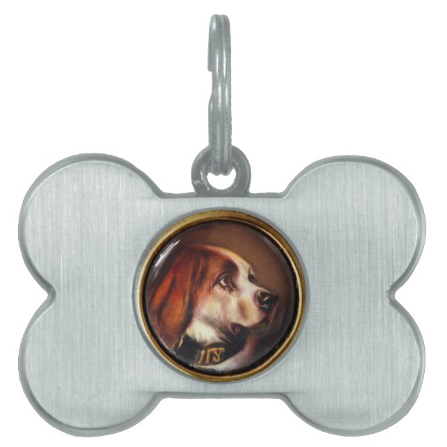 MINIATURE DOG PORTRAITS Bloodhound Pet Tag (Front)