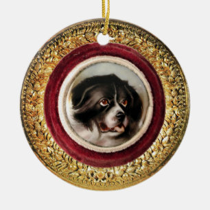 MINIATURE DOG PORTRAITS Newfoundland Ceramic Ornament