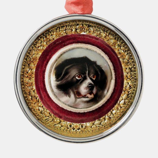 MINIATURE DOG PORTRAITS Newfoundland Metal Ornament (Front)
