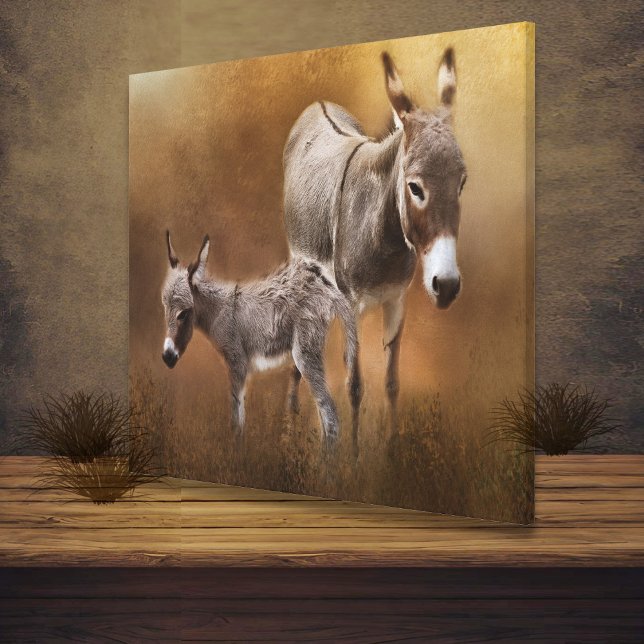 Miniature Donkey with Colt Canvas (Creator Uploaded)
