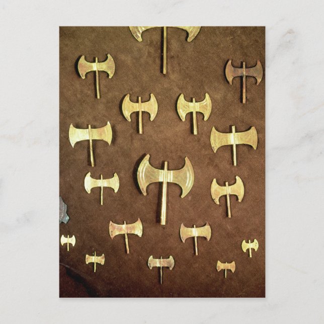 Miniature double axes postcard (Front)