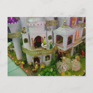 Miniature fairytale castle postcard