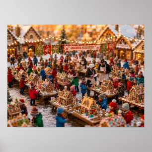 Miniature Gingerbread House Contest Poster